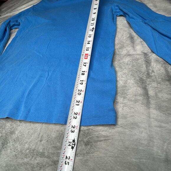 Lot 3 Long Sleeved Tops S Women Layering Turtleneck Blue Navy Gray Cotton Winter - Picture 7 of 11